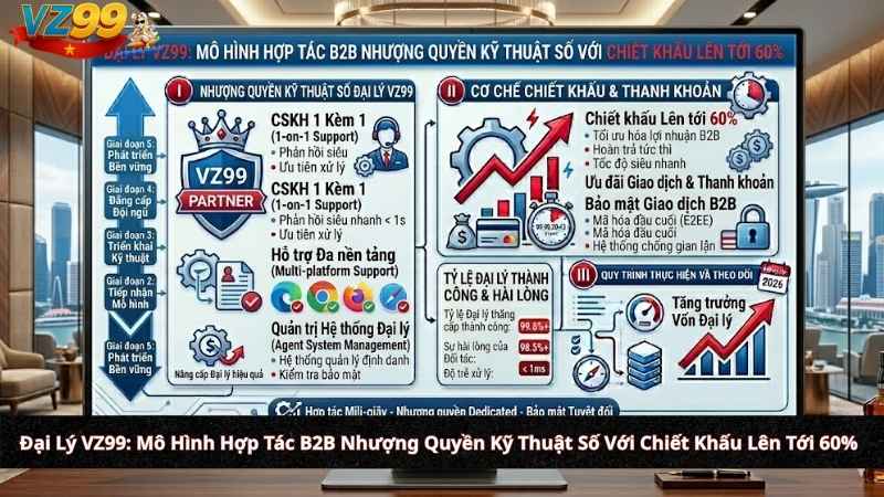 Đại Lý VZ99: Mô Hình Hợp Tác B2B Nhượng Quyền Kỹ Thuật Số Với Chiết Khấu Lên Tới 60% Đại Lý VZ99: Mô Hình Hợp Tác B2B Nhượng Quyền Kỹ Thuật Số Với Chiết Khấu Lên Tới 60%